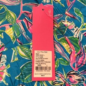 Lilly Pulitzer. Dalci Stretch Short. Formentera Turquoise. Size L. NWT.